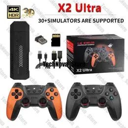 Console de jeu rétro sans fil, 4K – 60 000 jeux rétro, console de jeu rétro Plug and Play, sortie HDMI avec manettes sans fil 2,4 g (128 Go