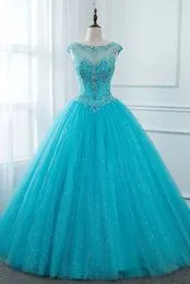 Vestidos De Quincea era Turquesa Tul Online DHgate