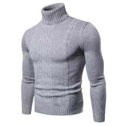 Pull Homme Hiver - Pull d'hiver Chaleur Classique Men's Sweater Haut chaud  à col roulé Surdimensionné Laine Jacket Vêtements de rue en plein air