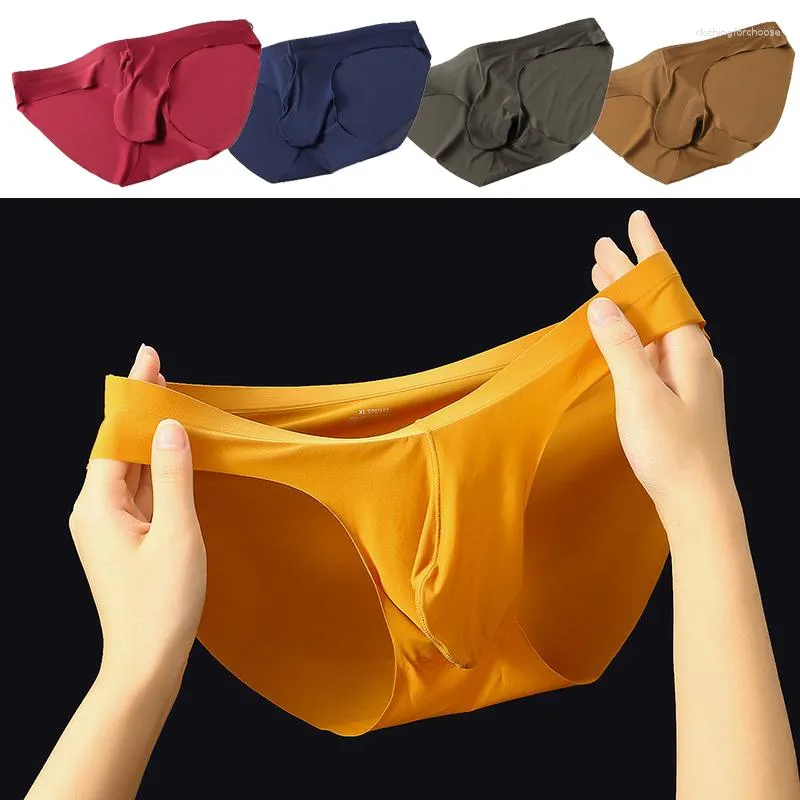 Underpants Men Elephant Nose Briefs Ice Silk Underwear Sexy Big Penis Pouch  Panties Breathable Underpants Lingerie Shorts Bikini J230713 From Lianwu06,  $1.44
