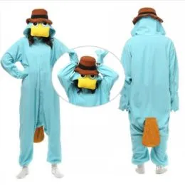 Geteawily Eenden-onesie voor volwassenen | pluche eendenkostuum van flanel cosplay kostuum, eend, uniseks dierenkostuum, Halloween-kostuums voor vrouwen, tieners, mannen, cosplay, L, 1