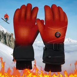 Elektrisch Verwarmde Handschoenen met Instelbare Temperatuurinstellingen, Geleidende Vingershandschoenen voor Fietsen, Skiën, Wandelen (3