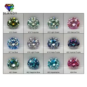 Lot De 15 Pierres Précieuses Saphir Rondes 6mm - Certifiées Naturelles - Multicolores - Neuf