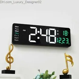 Reloj de pared digital LED, mesa de alimentación USB, reloj digital de  diseño moderno, atenuación de doble uso, reloj electrónico, relojes