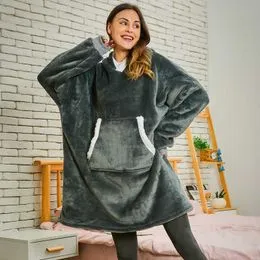 2022 Sweat-shirt Femmes Vêtements d'hiver Polaire Couverture TV géante avec  manches Pull Oversize Femmes Hoody