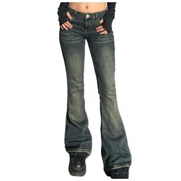 Jeans Ajustados De Cintura Alta Para Mujer - Elásticos Y Adelgazantes - GRAPENT