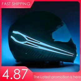 Zeizafa Bande Lumineuse LED Pour Casque Moto - Signalisation Nuit Et Mauvaises Conditions