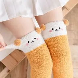 3 pares de calcetines de punto trenzado para mujer, calcetines altos para  botas por encima de la rodilla, cálidas, extra largas, medias de invierno