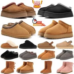 Bottes D'hiver Femme UAAQV En Daim De Vache - Imperméables, Doublure Fausse Fourrure, Enfiler Facilement, Antidérapantes