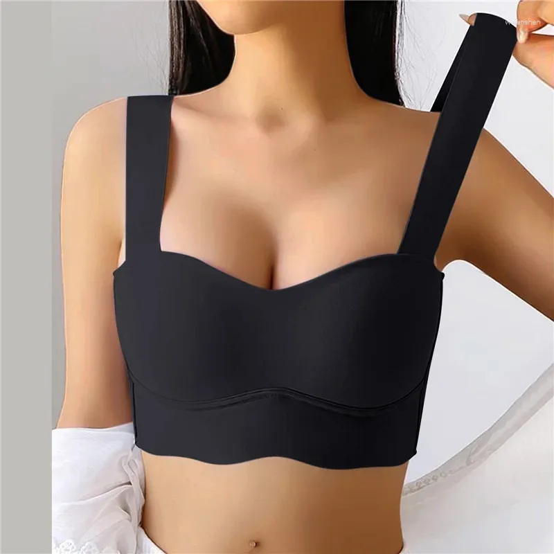Large Size Thin No Steel Ring Front Button Bra Gathers Anti-sagging Breasts  Women's Underwear