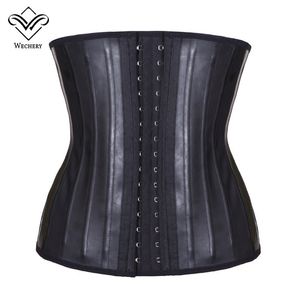 Wechery Latex taille formateur Corset ventre sous-vêtements amincissants ceinture gaine corps Shaper modélisation sangle 25 acier désossé taille Cincher Y200710