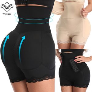 Wechery Vrouwen Big Ass Sexy Shapewear 4 Pads Fake Butt Taille Afslanken Riem Controle Slipje Platte Buik Ondergoed Body shaper Y200710