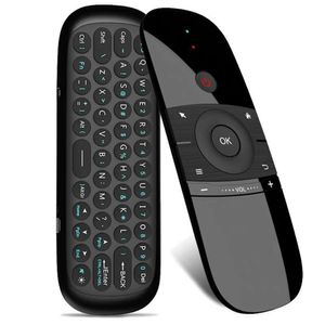 Wechip W1 2.4G Air Mouse draadloos toetsenbord afstandsbediening Infrarood Remote Learning 6-Axis Motion Sense ontvanger voor tv-doos