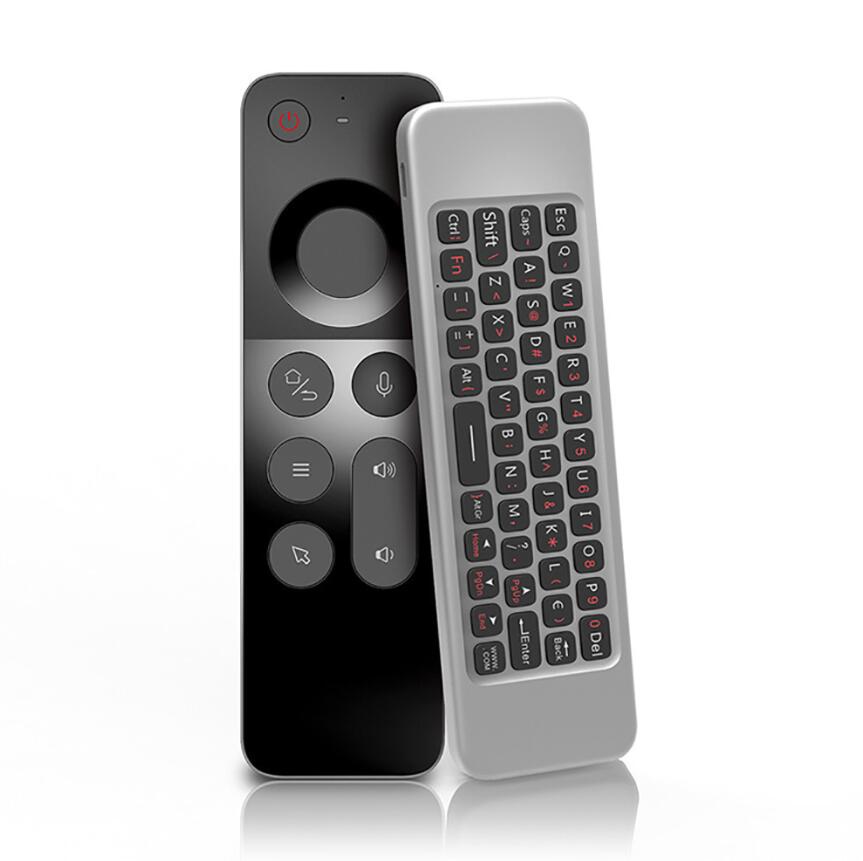 Wechip W3 2.4G trådlöst tangentbord Voice Air Mouse Mini Remote Controller för Android TV -låda Windows Linux Gyroskop Remote