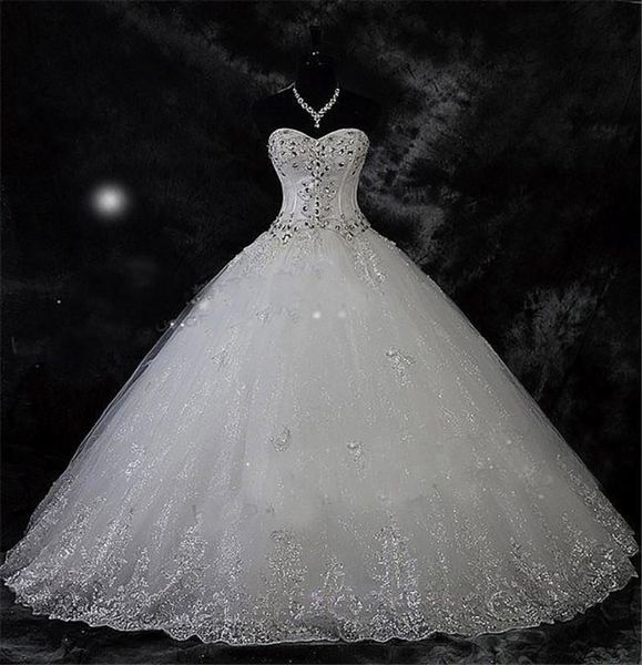 Robe De mariée Robe De Mariage dentelle strass grande taille Robe De bal robes De mariée robes De mariée De Mariage Robe De Novia7938352