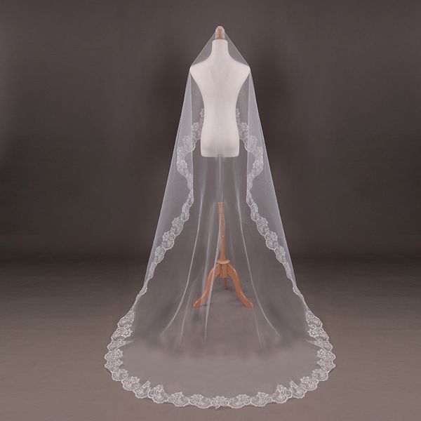 Accessoires de mariage beauté mariage blanc élégant en dentelle de lacet Veil 2510