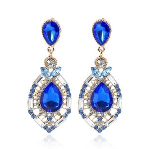 Bruiloft Accessoires Mode Strass Sieraden Diamanten Bruidsoorbellen Op voorraad Groen Blauw bruiloft Sieraden Sets Earring292b