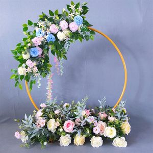 Arche de mariage métal cercle fond en fer forgé étagère accessoires décoratifs bricolage rond fête fond étagère fleur support Frame3397