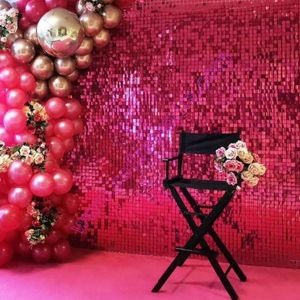 Huwelijksachtergrond Aangepaste Adverteren Sings Shop Venster Achtergrond Glam Shimmer Sequin Wall Cotton Candy Color Panel Party Decoration