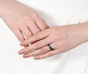 Wedding Bands Tigrade keramische geborstelde zwarte ring voor mannen vrouwen 4 6mm 8 mm brede mannelijke trouwring Matte anillos mujer plus size6039439