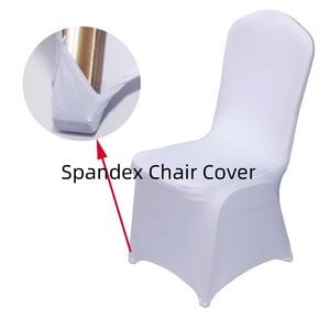 Wedding Banquet Chair Covers Universal White Spandex Covers for Weddings Banquet Banquet Birthday Decoration Dinner Party Supplies Home Decoratie