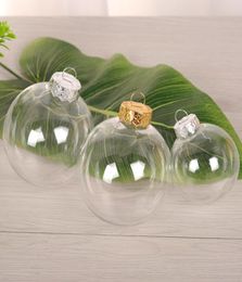 Mariage Bauble Balles de Noël Decoration Clear 3quot 80 mm Ornements de Noël DHF294205790