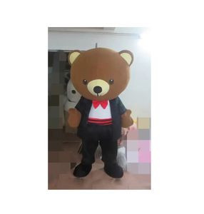 Bruiloft Bear Mascotte Kostuums Geanimeerde Thema Zwart Pak Rilakkuma Cospaly Cartoon Mascotte Karakter Halloween Carnaval Party Costume