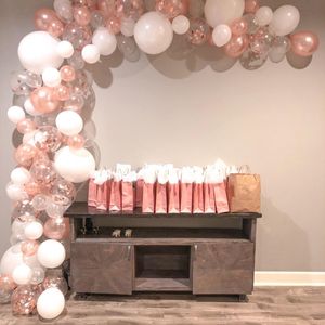 Ensembles de ballons de décoration de salle de fête d'anniversaire de mariage 102pcs / pack ensemble de chaîne de ballon en or rose fournitures de fête de fête WH0513