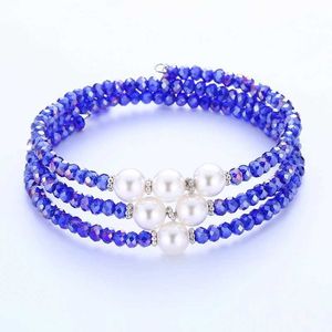 Bracelets de mariage mode bracelet de perle en cristal extensible pour femmes boho perle à la main