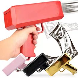 Wedding armbanden HB Banknote Gun Make It Rain Money Cash Spray Cannon Toy Bills Game Outdoor Family Funny Children Party Gifts for Smtzn