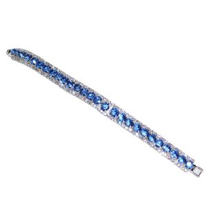 Bruiloft armbanden hete blauwe kristallen armband glanzende tennis strass bracelet grensoverschrijdende accessoires bracelet