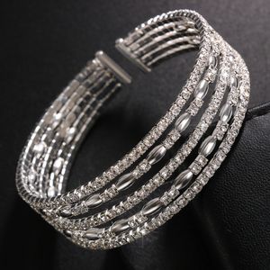 Wedding Armbanden Ins Nieuwe diamanten meerlagige armband Bracelet Cross-Borde mode glanzend waterboorarmband Opening sieraden vrouwelijke armband