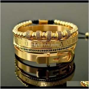 Wedding armbanden sieraden4pcs/set mannen titanium staal Romeinse cijfer armband hoefijzer buckle armbanden pulseira bileklik handgemaakte sieraden drop