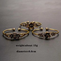 Bracelets de mariage Vintage en laiton dragon phoenix motif princesse bracele classique cuivre pur bracelet ouvert femmes anciennes femmes de bracelet décor christm gif