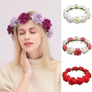 Accesorios para el cabello de novia para boda, corona de flores para mujer, diadema, corona para el pelo, tiaras de boda, guirnalda, tocados bohemios, tocados para niñas para novias, regalo Fascinator