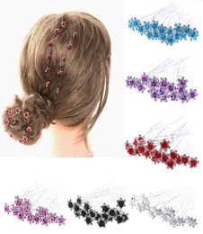 Mariage Bridal Hairpins Crystal Rinestone Rose Flower Hair Hair Cairs Clips Hair Styling Accessories High6482283