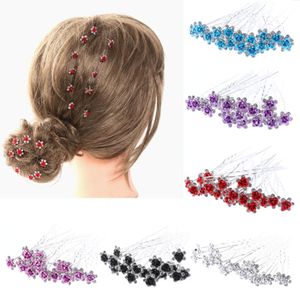 Mariage Bridal Hairpins Crystal Rinaistone Rose Flower Hairpin Hair Clips Hair Styling Accessories High9344287