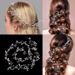 Mariage Bridal Headpiece Bridesmaid Silver Handmade Hingestone Pearl Hairband Band Band ACCESSOIRES ACCESSOIRES