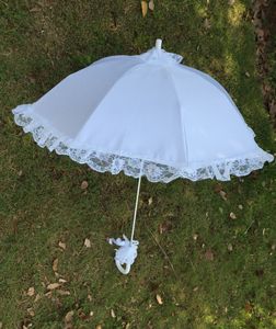 Parasols mariage Bridal Parasol Umbrella Lace Lace White Romantic Photo accessoires décoratifs Flower Girl Flower Girl