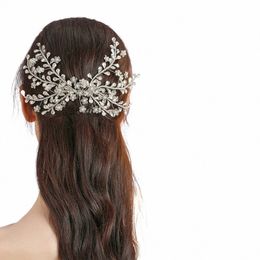 Mariage Bridal Rhineste Casque avec peigne Femme Pinces à cheveux Accessoires de cheveux de mariage Mariée Headdr pour bijoux de fête P3ni #