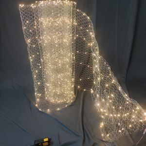 Bruiloft Plafond Decoratie Centerpieces LED Draad Meshes Light String Star Net Rijst Lamp Party Window Hotel Ornament