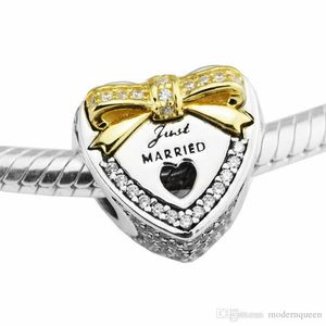Breloques de mariage perles en argent 925 convient aux bracelets de bijoux S925 sterling H6