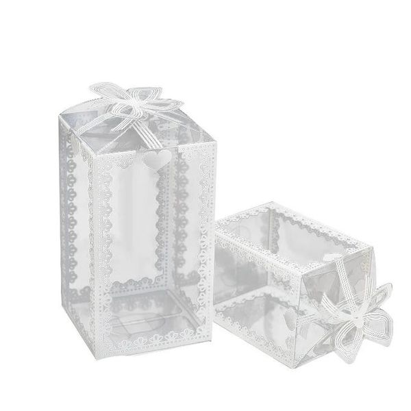 Mariage Clear Pvc Box Party Plastic Plastic Plastic Cake Cake Candy Box Bildy Shower Favor Favet Food Packaging Boîte