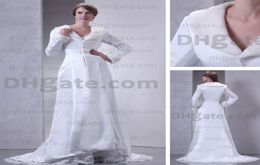 Capes de mariage Aline Satin laine artificielle veste de mariée manches longues balayage Train réel Image réelle9113588