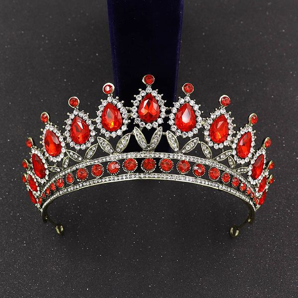 Couronne de mariage mariée demoiselle d'honneur fleur filles diadème en cristal strass couronne bandeau robe de mariée Studio diadème moulage plaque d'or220Z