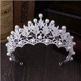 Corona de boda Fashion Headselio de novia Accesorios para el cabello Coronas de perlas Tiaras Joyería Joya Diebre Diebre de diablo