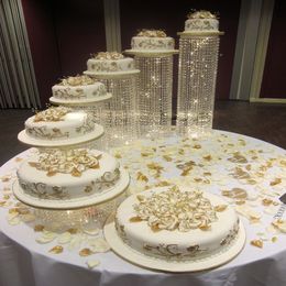 Soporte de acrílico transparente para pastel, centro de mesa de boda, accesorio para pastel, cristal para fiesta, Crystal304o