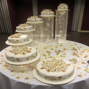 Livraison gratuite de mariage en cristal transparent en acrylique gâteau stand de mariage ma gâteau de gâteau de gâteau accessoire cristal cristal 231h