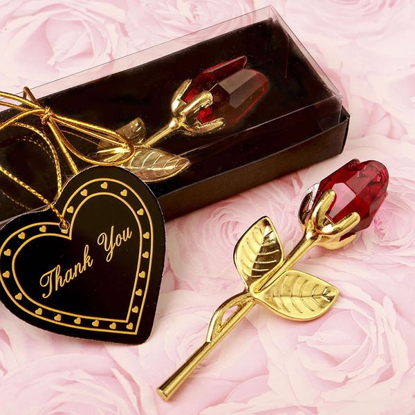 Decoración De Boda Flor De Cristal De Tallo Largo Con Caja De Regalo Día De La Madre De San Valentín Rosa Invitados A La Boda Fiesta Regalos De Agradecimiento Rosas Flor De Cristal De Tallo Largo