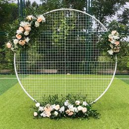 Accessoires de décoration de mariage en fer forgé, grille blanche, cadre de fleurs, arc de fête, arrière-plan, bricolage, scène de Festival, étagère florale 315k